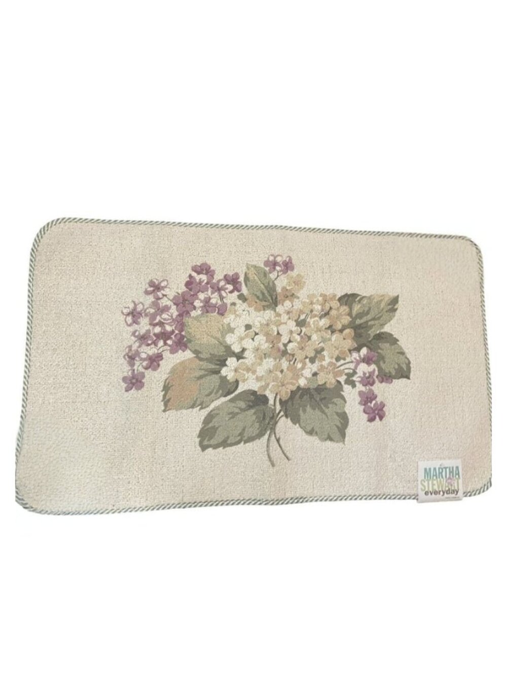 Martha Stewart ✨ Hydrangea Non Skid Rug NWT 20" X 34"